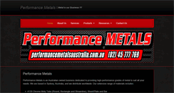 Desktop Screenshot of performancemetalsaustralia.com.au