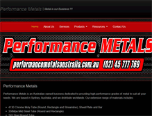 Tablet Screenshot of performancemetalsaustralia.com.au
